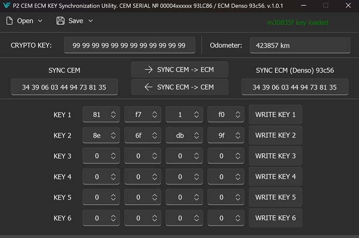 VOLVO P2 - CEM & ECM & KEY Synchronization Utility CEM SERIAL NUMBER 00004xxxxxx CEM 93LC86 - ECM Denso 93c56 VOLVO P2 - CEM & ECM & KEY Synchronization Utility CEM SERIAL NUMBER 00004xxxxxx CEM 93LC86 - ECM Denso 93c56